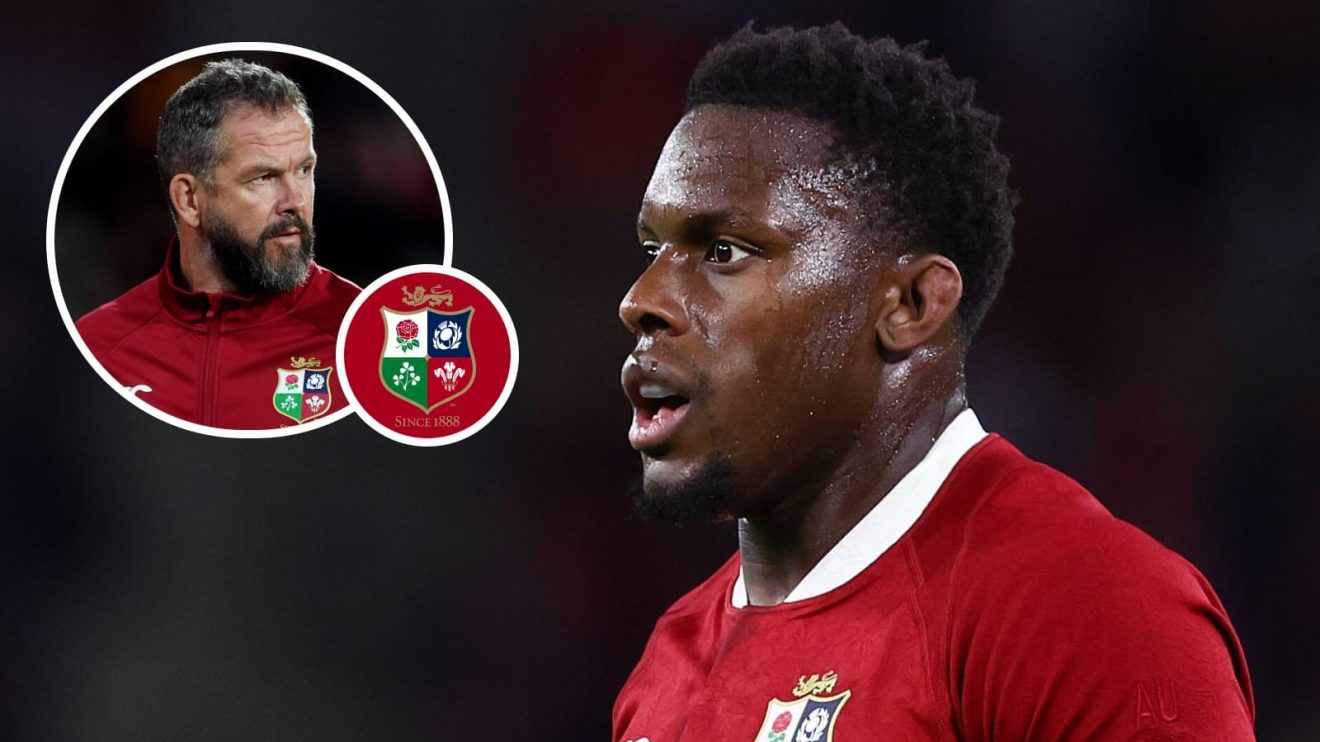 British and Irish Lions captain Maro Itoje and an inset of head coach Andy Farrell