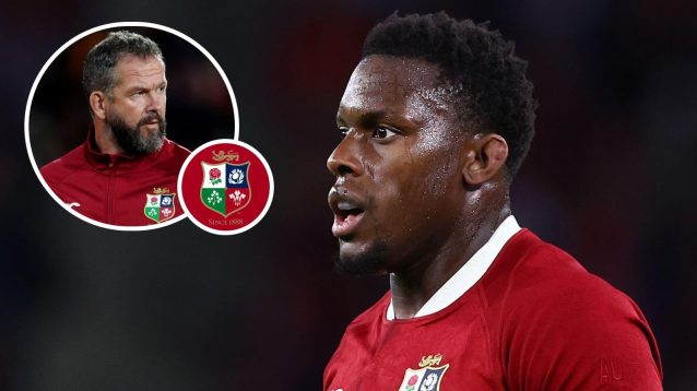 British and Irish Lions captain Maro Itoje and an inset of head coach Andy Farrell