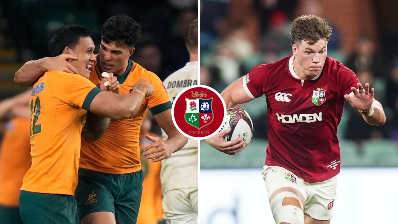 Wallabies centres Len Ikitau and Joseph-Aukuso Suaalii and British and Irish Lions midfielder Huw Jones.