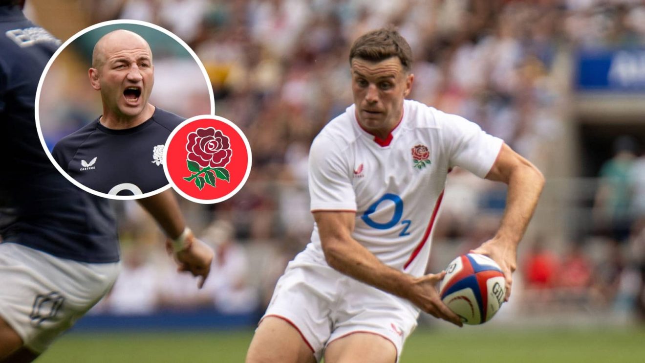 England fly-half George Ford and an inset of Steve Borthwick.