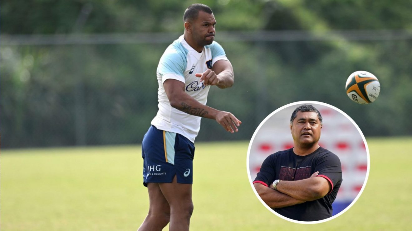 Kurtley Beale and Toutai Kefu photo