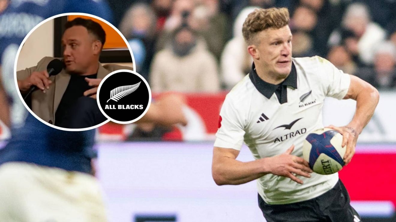 All Blacks fly-half Damian McKenzie and former New Zealand wing and full-back Israel Dagg (inset).