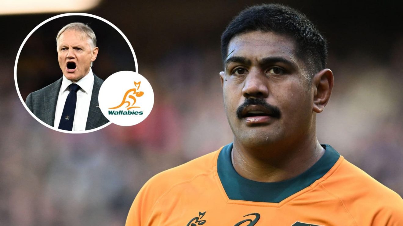 Wallabies lock Will Skelton and an inset of head coach Joe Schmidt.