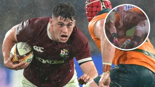 British and Irish Lions star cited after sickening clearout on Wallabies rookie is missed by the officials