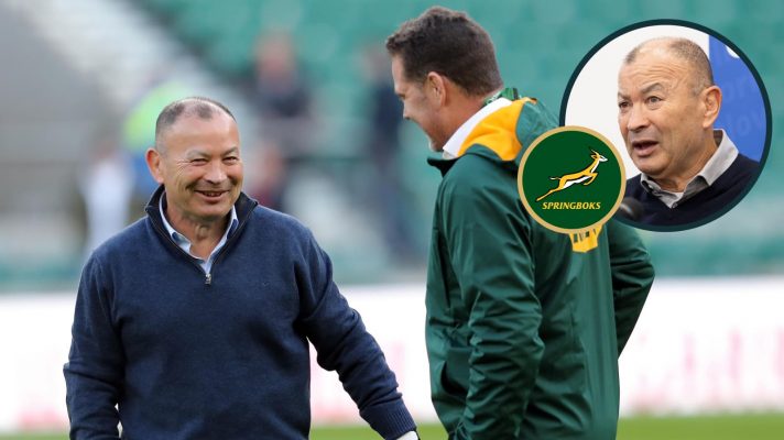 Eddie Jones and Springboks head coach Rassie Erasmus.