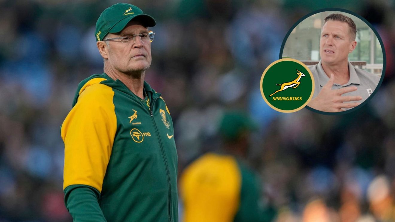 Springboks head coach Rassie Erasmus and former captain Jean de Villiers (inset).