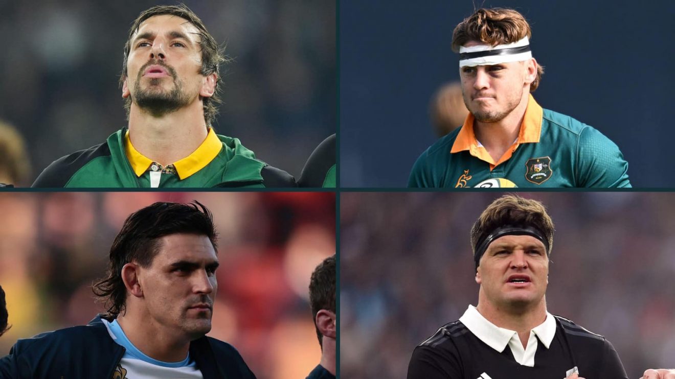 Springbok forward Eben Etzebeth, Wallaby James O'Connor, Los Pumas forward Pablo Matera and Wallabies fly-half James O'Connor.