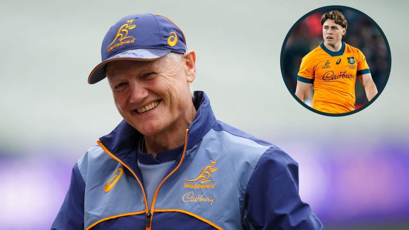 Wallabies head coach Joe Schmidt and fly-half James O'Connor (inset).