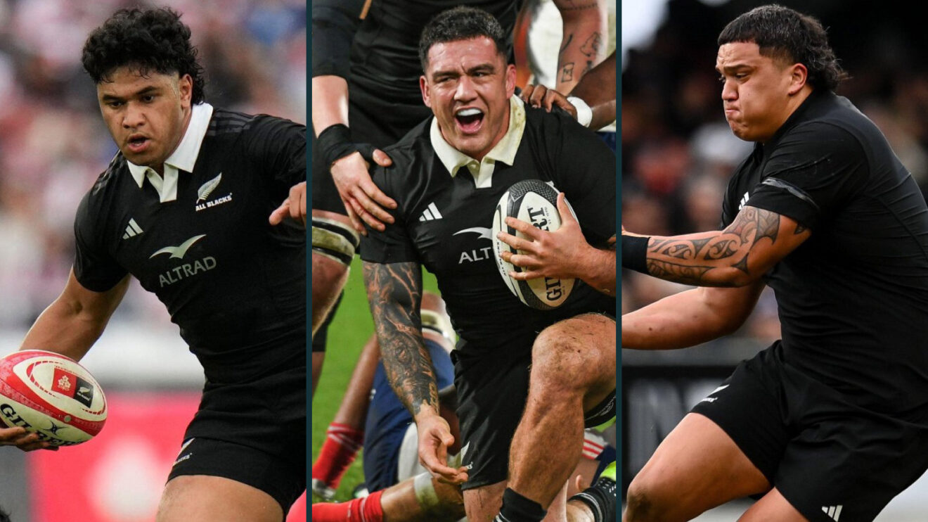 Three athletes in a huddle, symbolizing teamwork and international collaboration in sports.