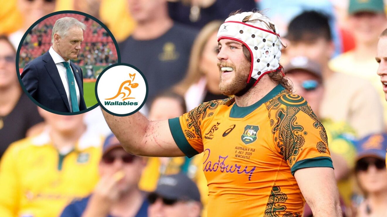 A two layered image of Fraser McReight and Joe Schmidt