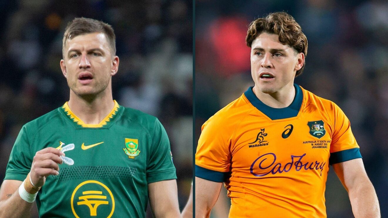 A two panel image of Handre Pollard and James O'Connor