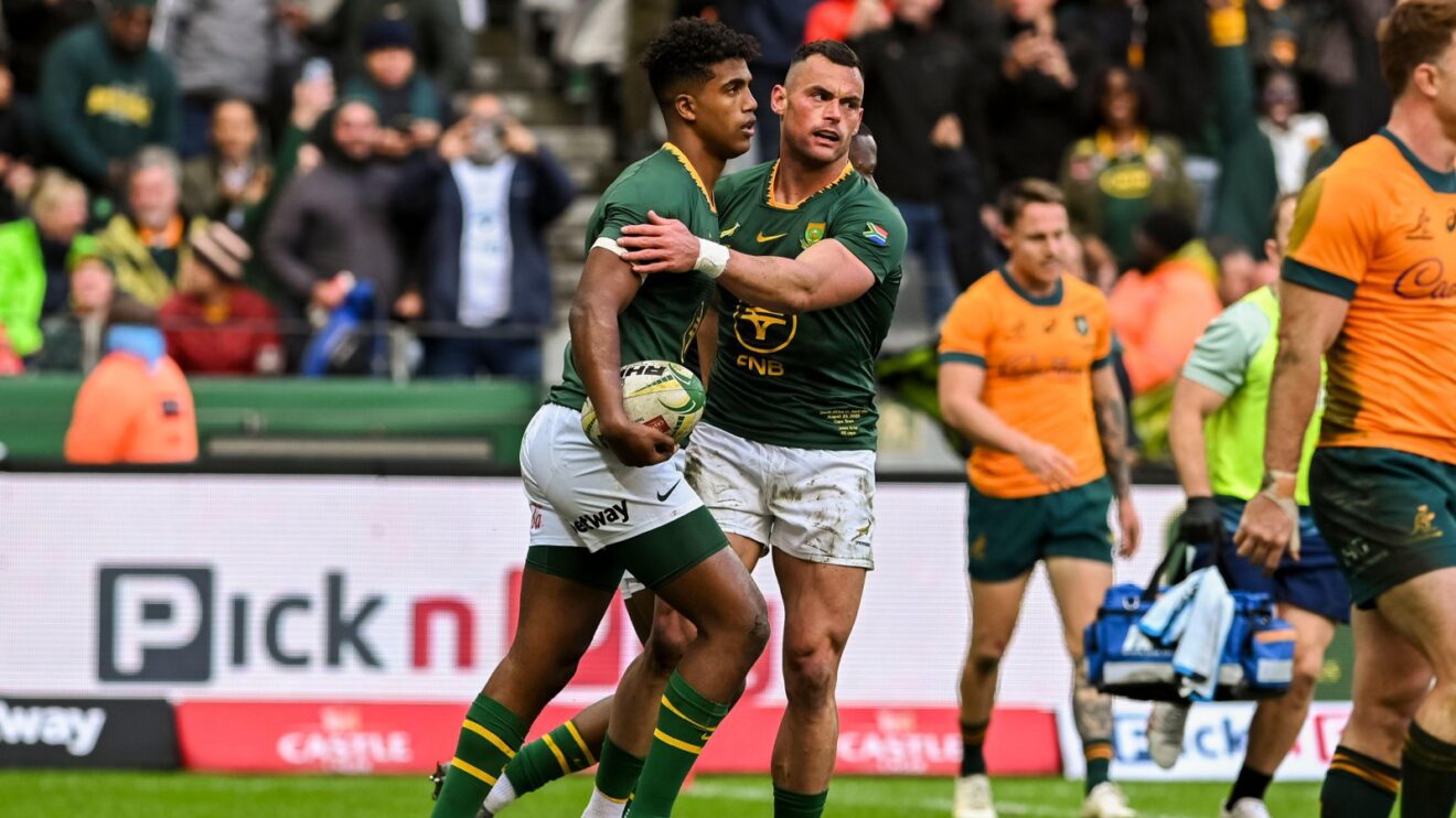 Canan Moodie and Jesse Kriel SA v Australia RC 2025 - Alamy