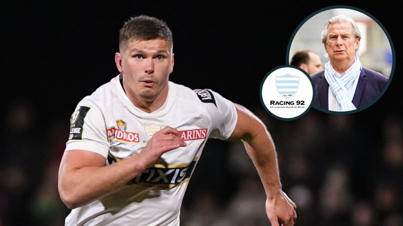 A two layered image of Jacky Lorenzetti and Owen Farrell