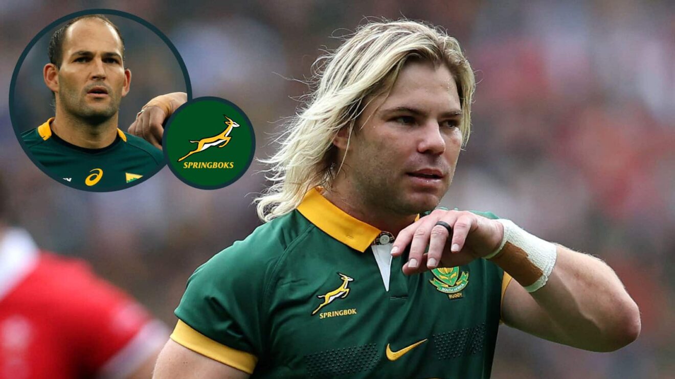 Springboks scrum-halves Faf de Klerk and Fourie du Preez.