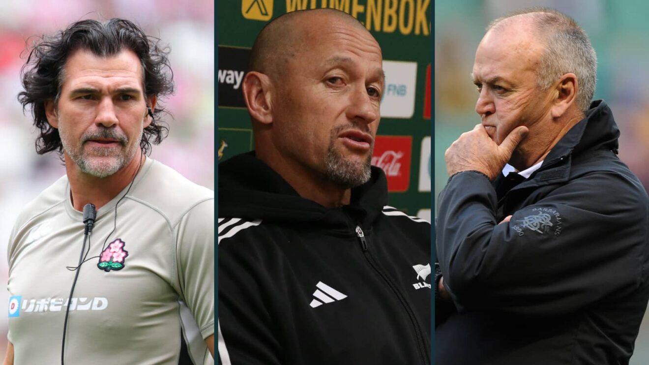 Split image of Victor Matfield, Carlos Spencer and Sir Graham Henry.