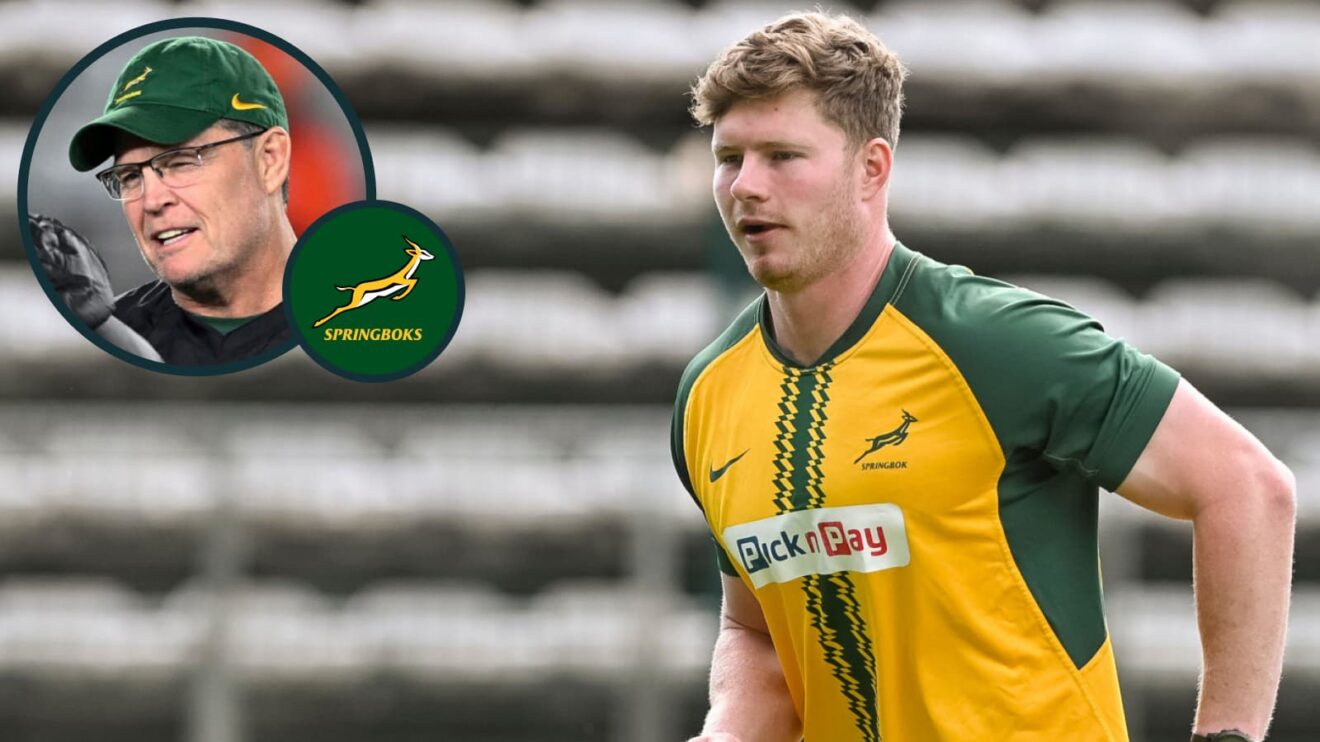 Ethan Hooker at Springboks training session.