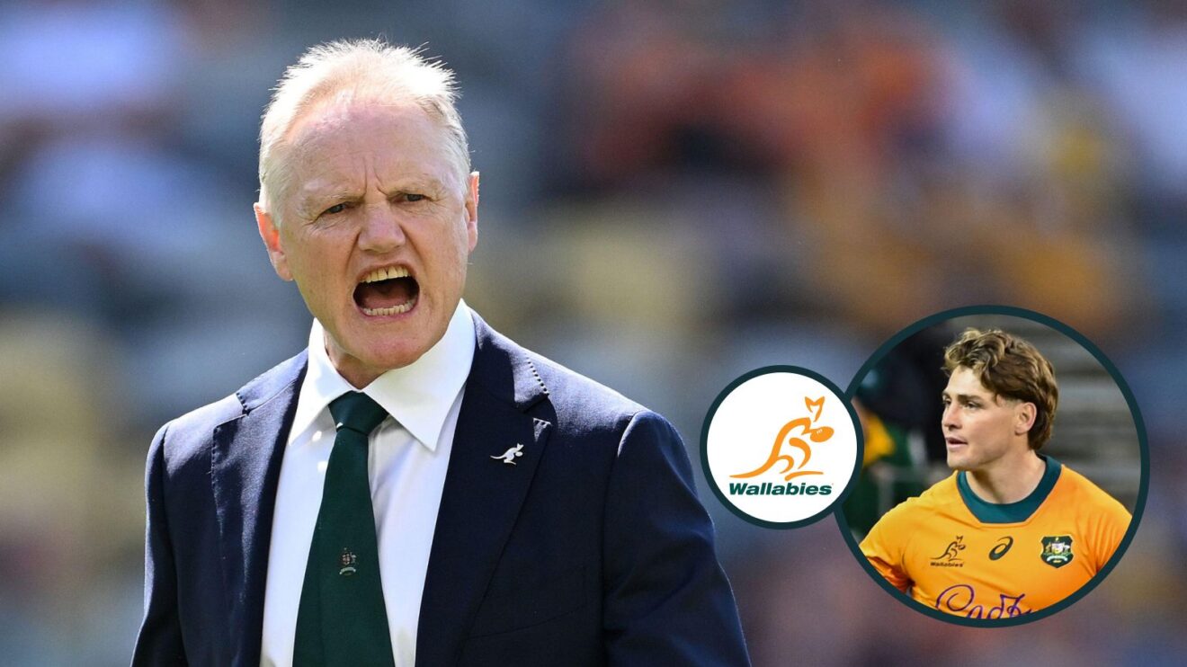 A two layered image of Joe Schmidt and James O'Connor
