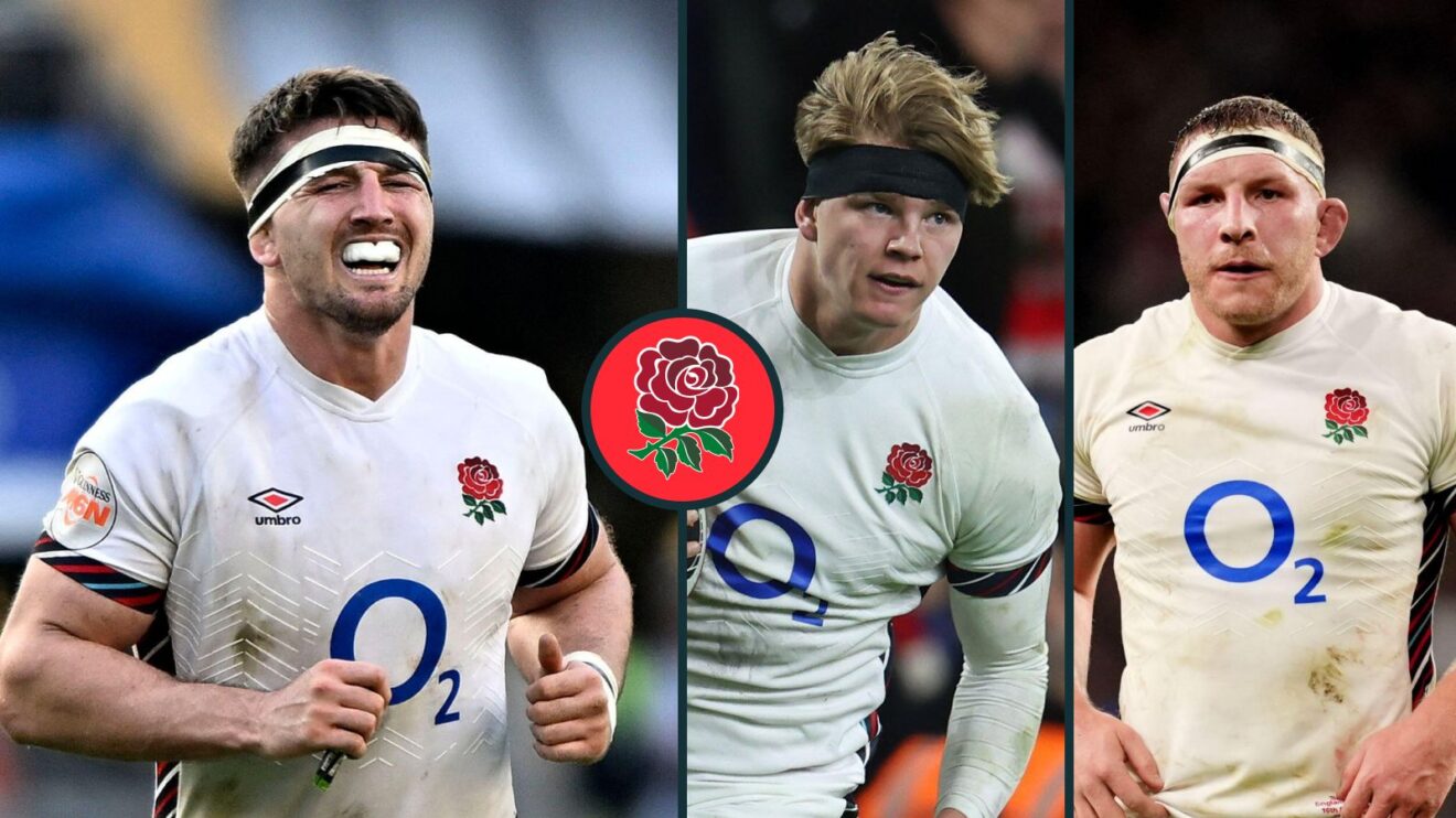 A three panel image of Tom Curry, Henry Pollock and Sam Underhill