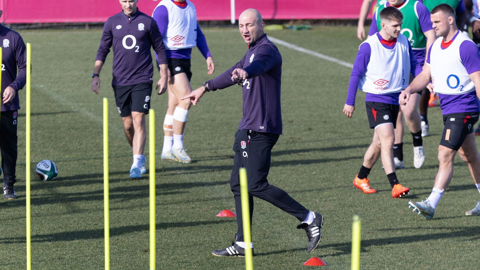 Steve Borthwick at England training session.