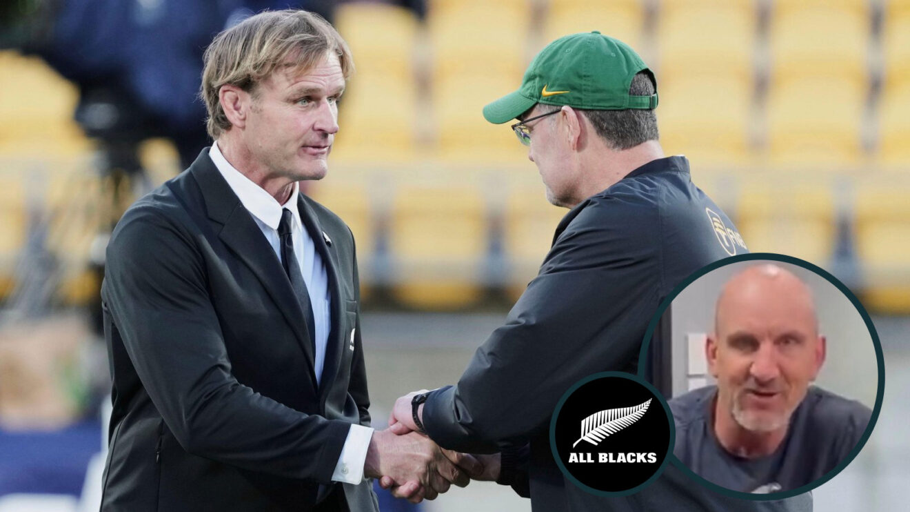 Scott Robertson Rassie Erasmus and Ant Strachan image