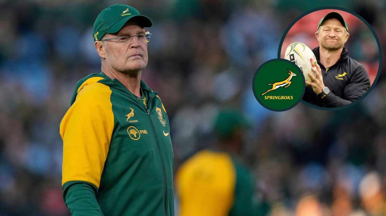 Springboks head coach Rassie Erasmus and his assistant Tony Brown (inset).