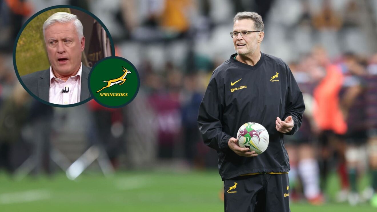 Springboks head coach Rassie Erasmus and outspoken pundit Matt Williams (inset).