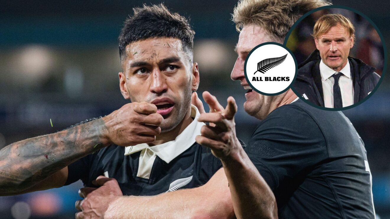 A two layered image of Rieko Ioane and Scott Robertson
