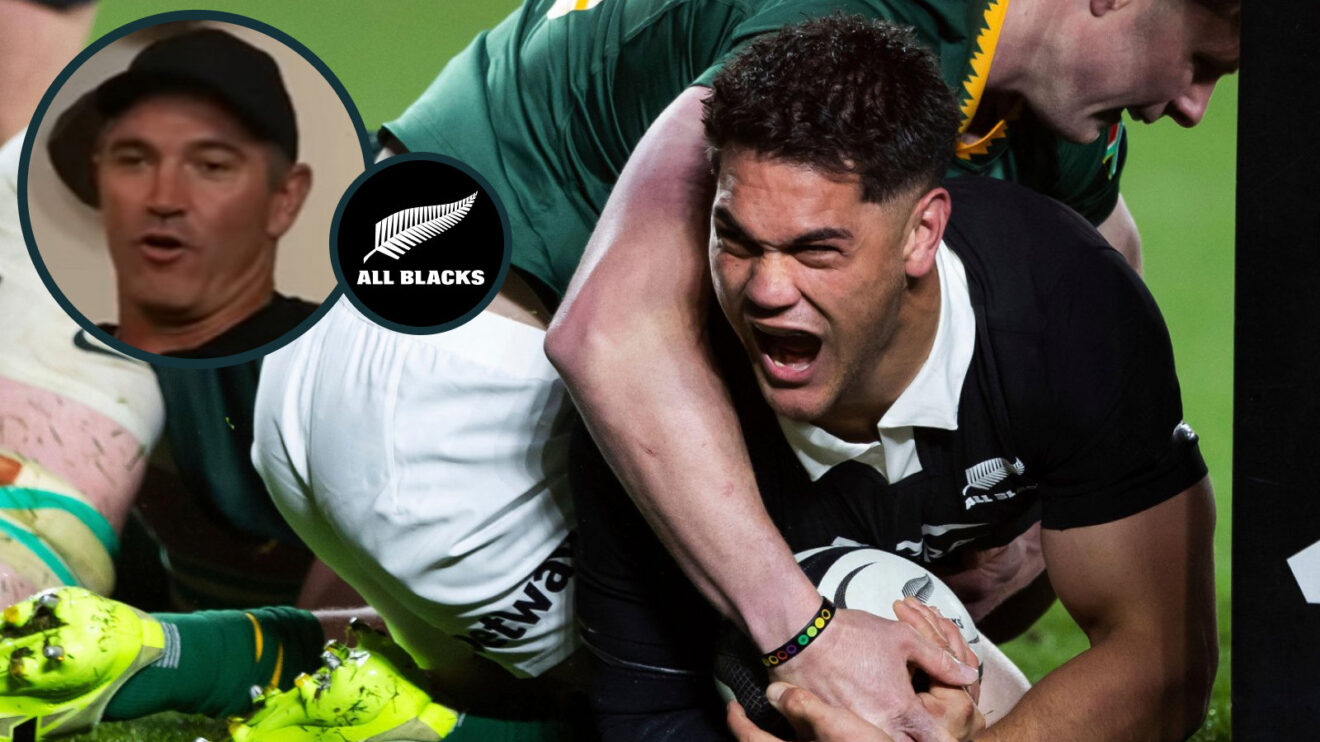 Stephen Donald and Quinn Tupaea photo