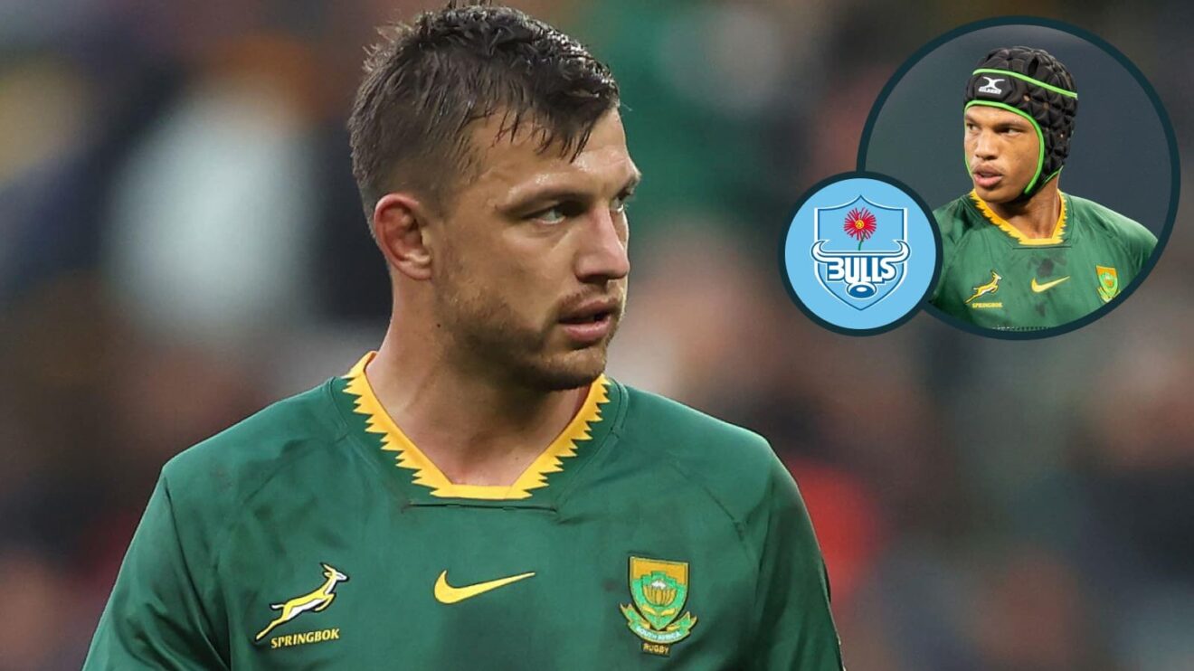 Springboks Handre Pollard and Kurt-Lee Arendse.