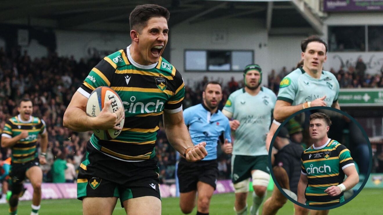 Anthony Belleau scored two tries for Northampton Saints.