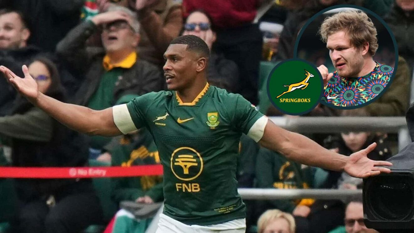 Springboks star Damian Willemse and Jan-Hendrik Wessels.
