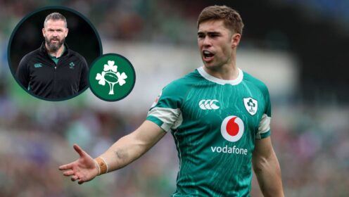 Jack Crowley is at 10 for Ireland against All Blacks.