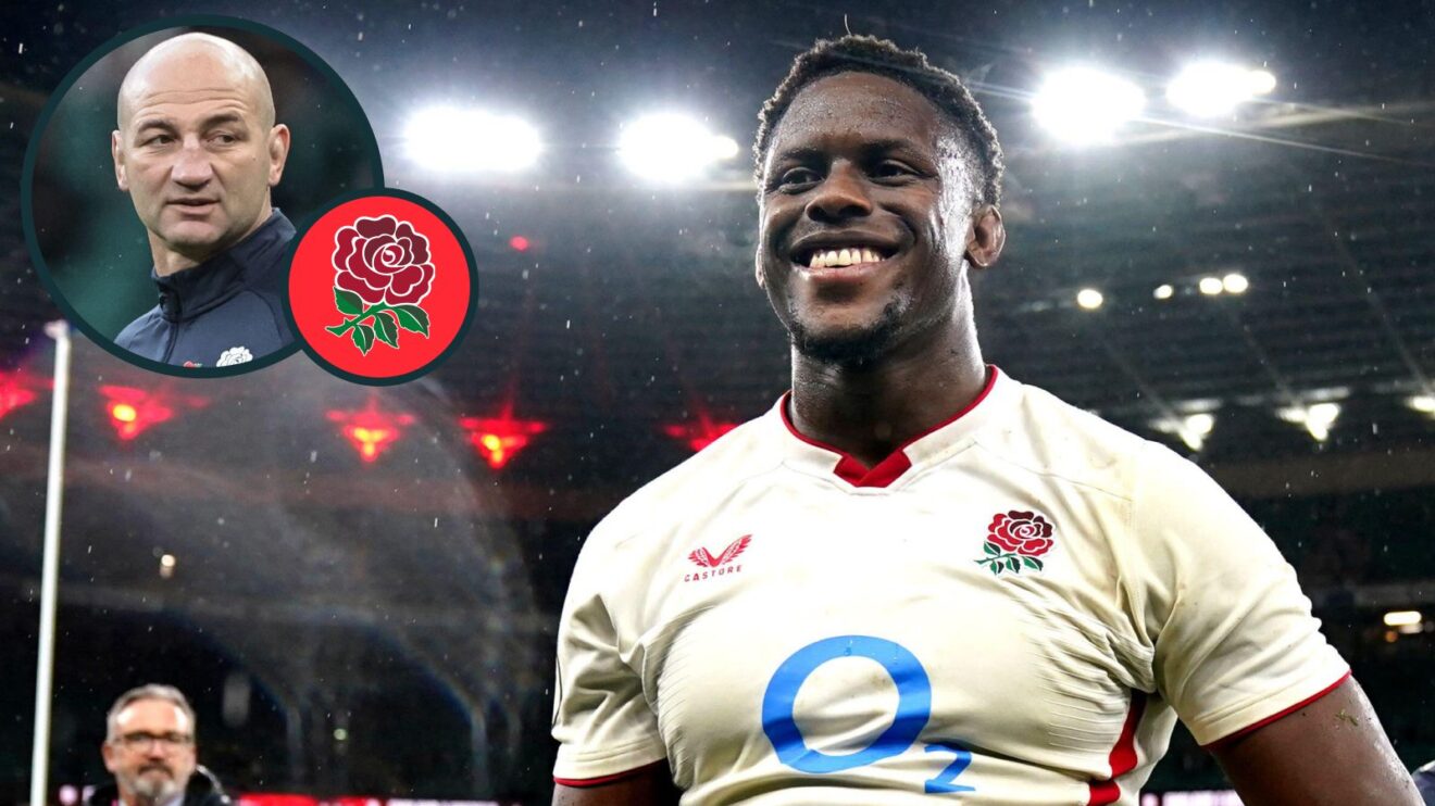 A two layered image of Steve Borthwick and Maro Itoje