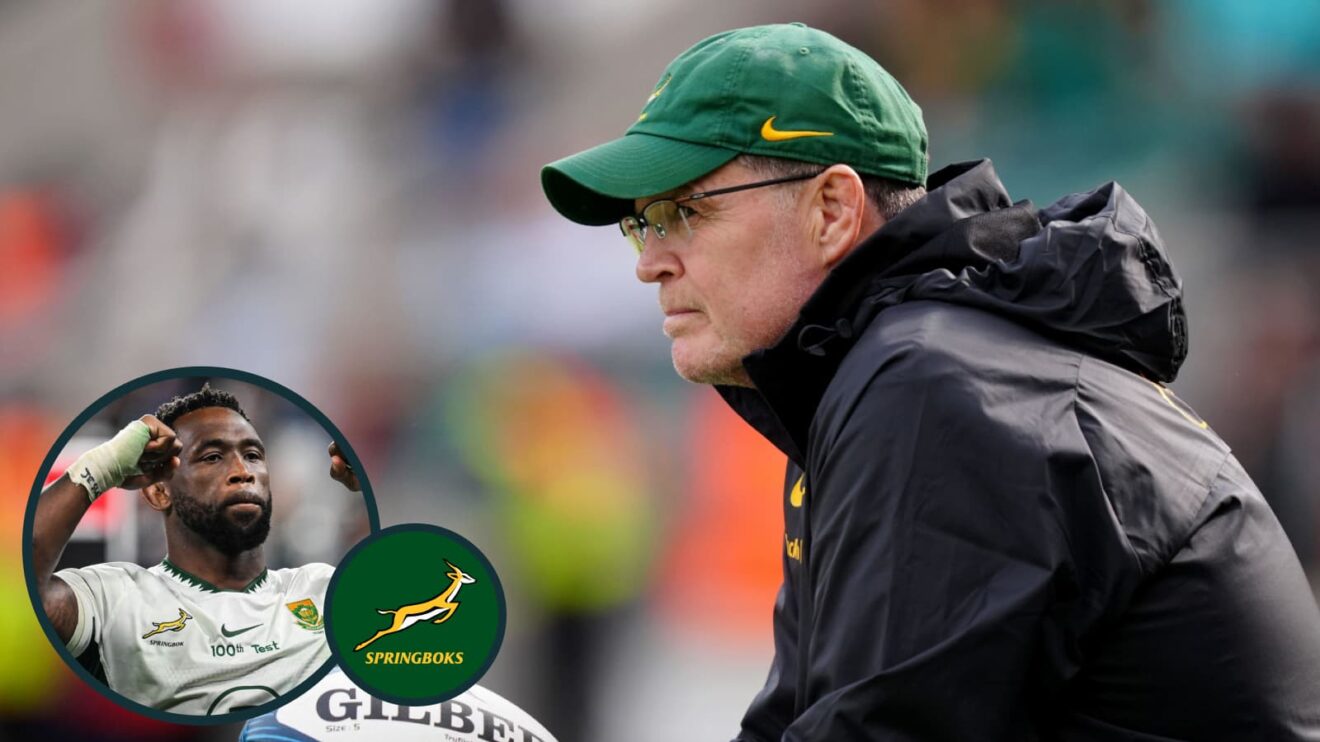 Springboks head coach Rassie Erasmus speaks after their victory over France.