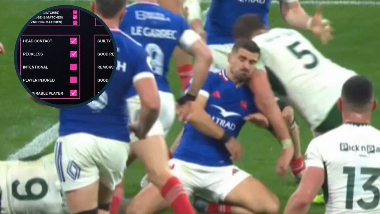 Lood de Jager's dangerous tackle on France full-back Thomas Ramos