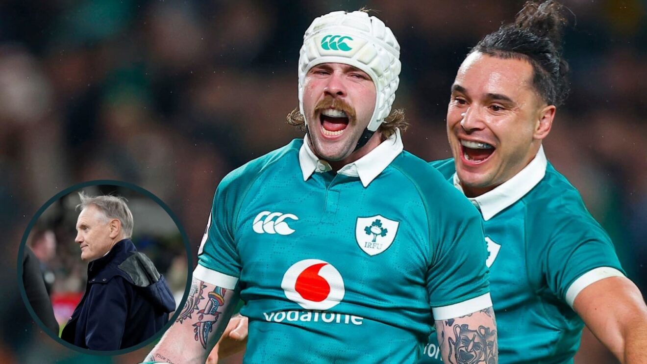 Mack Hansen scored a first-half hat-trick for Ireland.