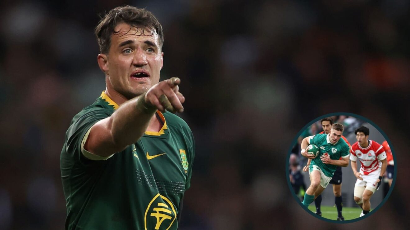 Springboks lock Franco Mostert was red carded on Saturday.