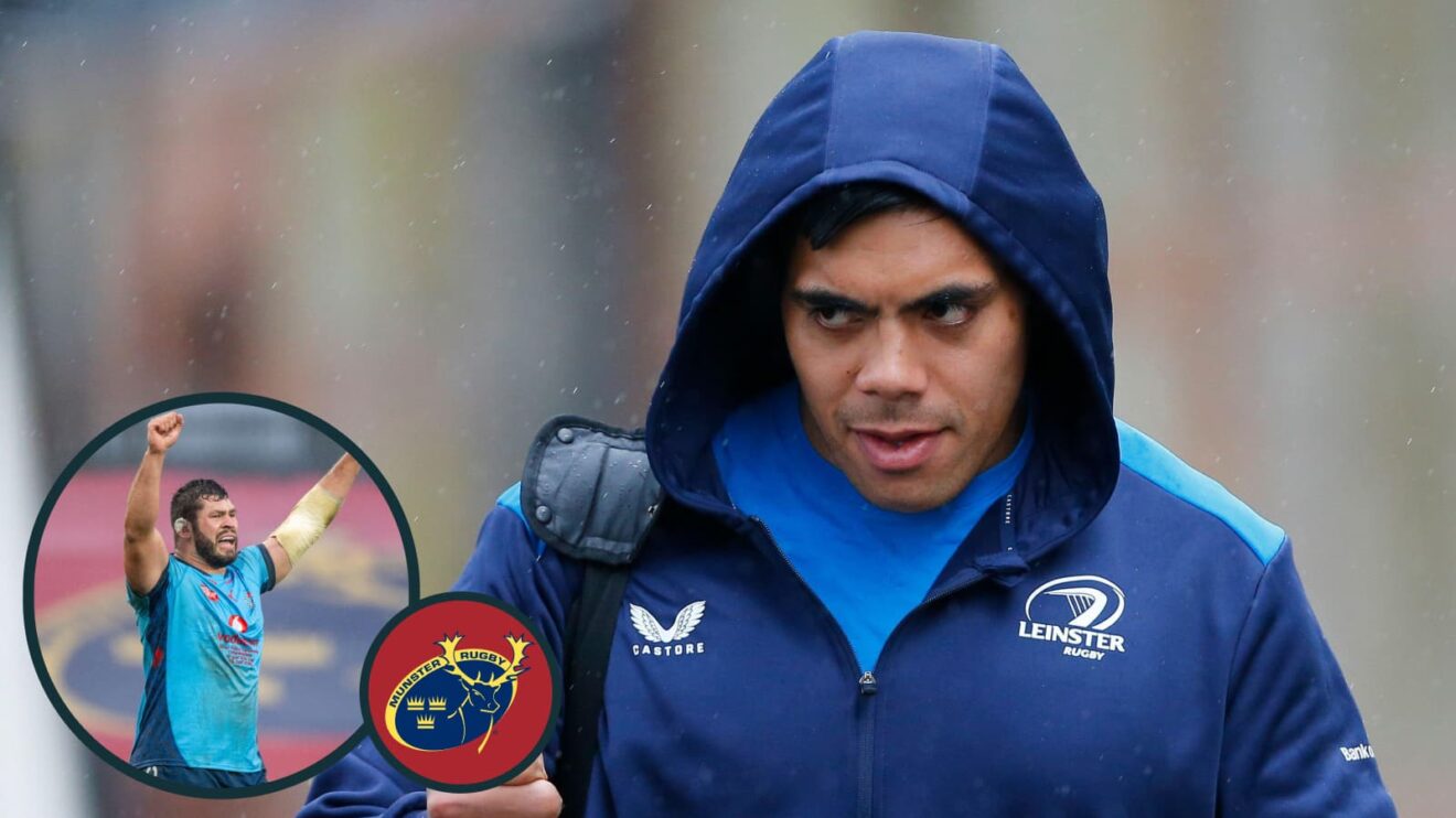 Michael Ala’alatoa during his Leinster days and, inset, Bulls prop Mornay Smith.