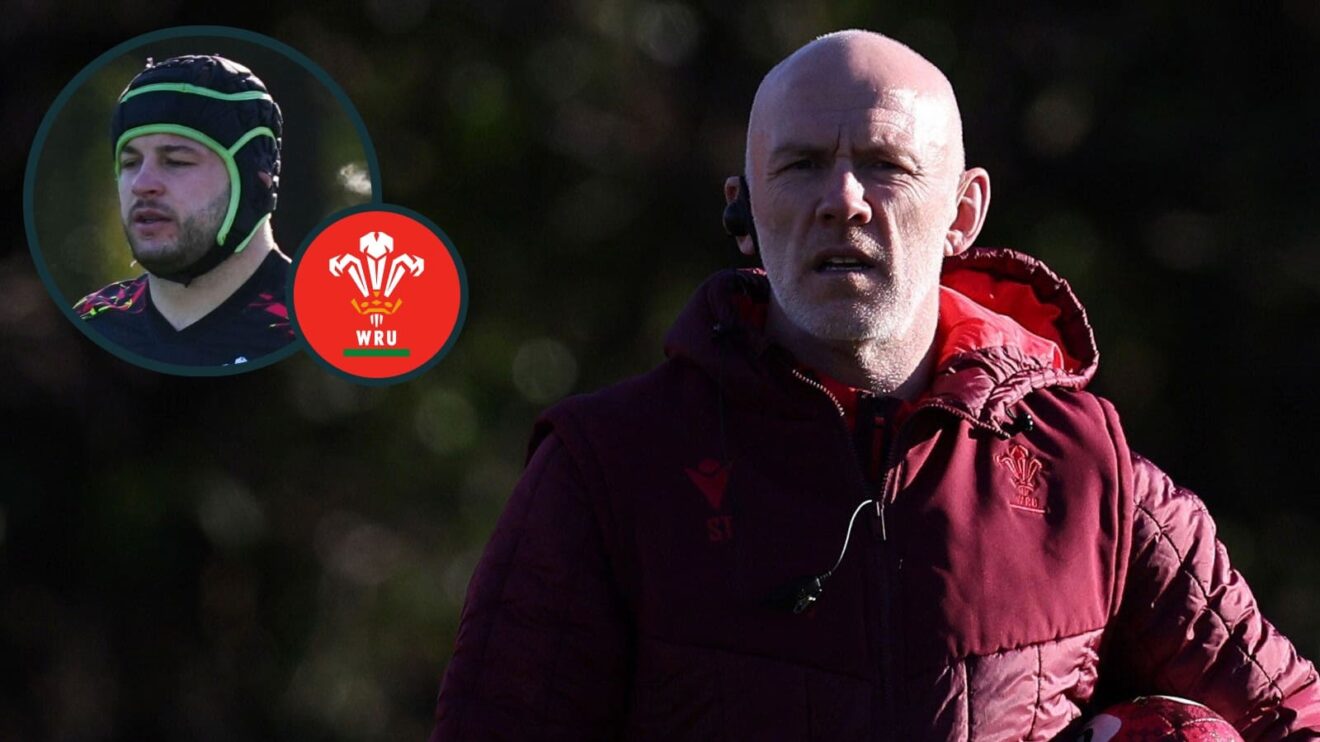 Wales head coach Steve Tandy and flanker Harri Deaves (inset).