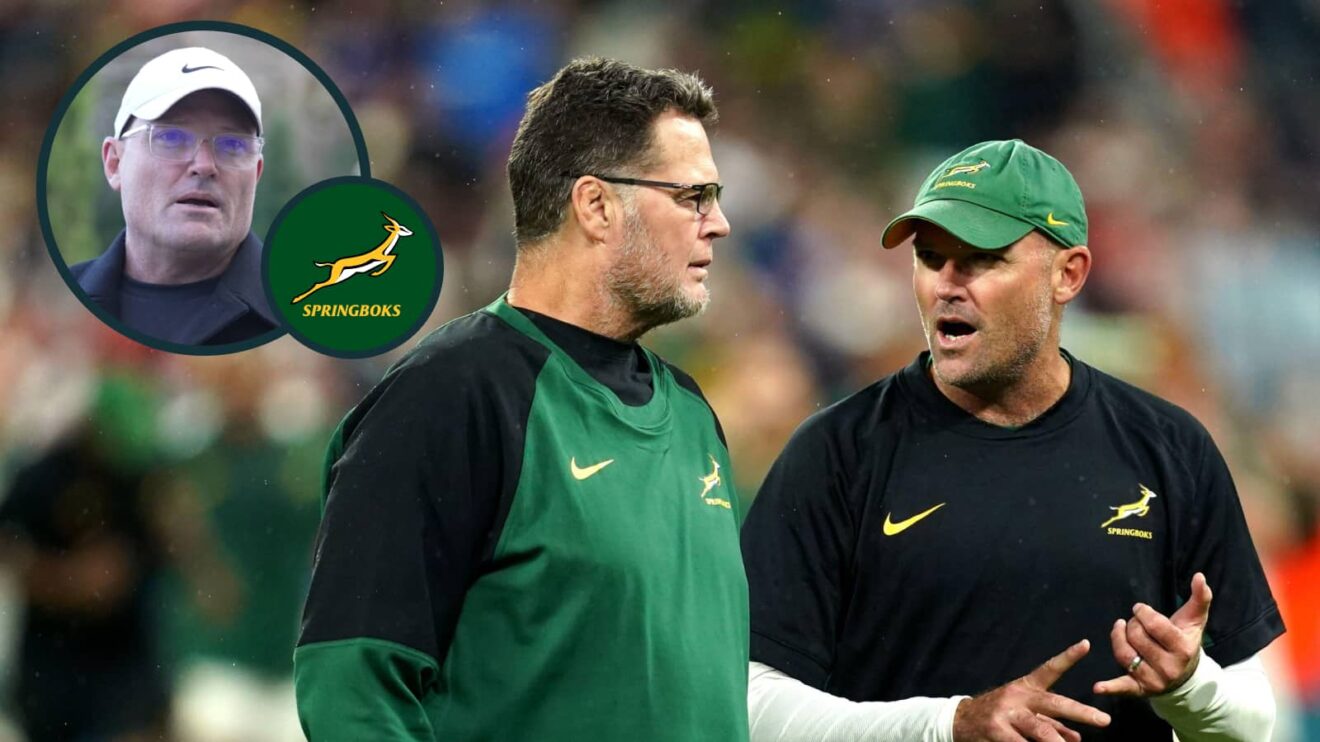 Springboks coaches Rassie Erasmus and Jacques Nienaber.