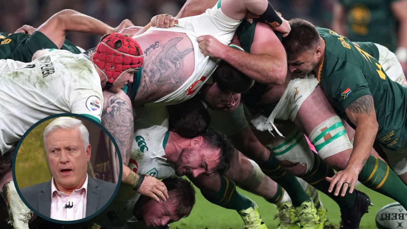 Springboks scrum dominance against Ireland and outspoken pundit Matt Williams (inset).