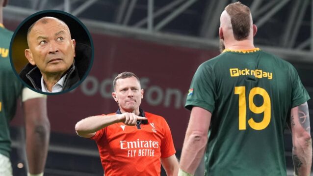 Eddie Jones believes refs are ‘deciding a lot of games’ but issues could be ‘thrashed’ out at conferences that World Rugby stopped