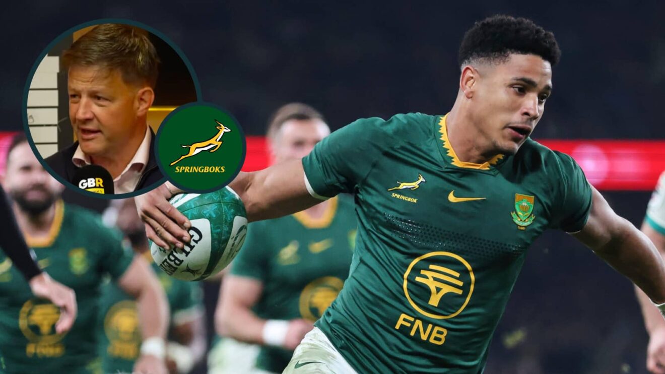 Sacha Feinberg-Mngomezulu and an inset of former Springboks captain Bobby Skinstad.