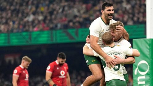 Superb Springboks inflict another humiliation on woeful Wales in 11-try demolition in Cardiff