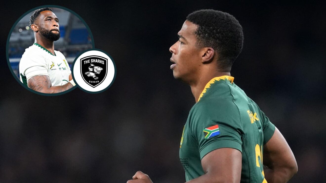 Springboks and Sharks stars Grant Williams and Siya Kolisi.