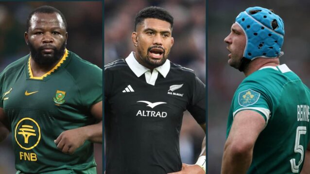 Springboks prop Ox Nche, All Blacks star Ardie Savea and Ireland's Tadhg Beirne.