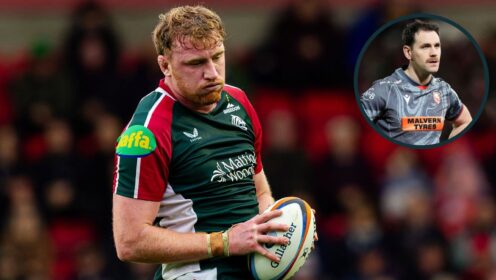 Ollie Chessum is on the bench for Leicester Tigers.