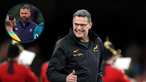 two layer image of Rassie Erasmus and Andy Farrell