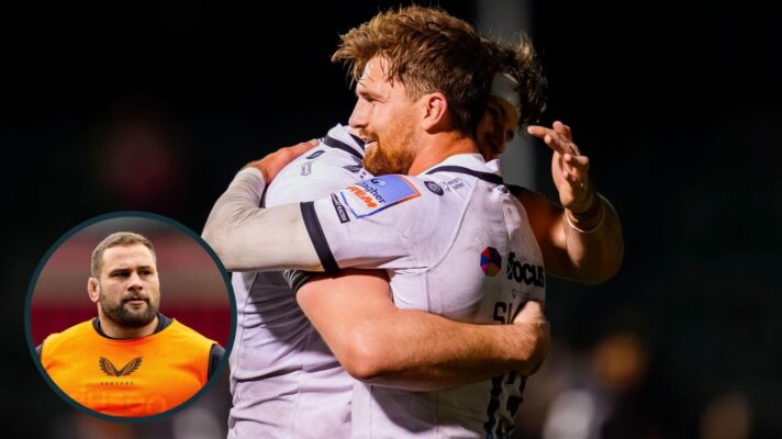 A two layered image of Henry Slade, Andrea Zambonin and Thomas du Toit