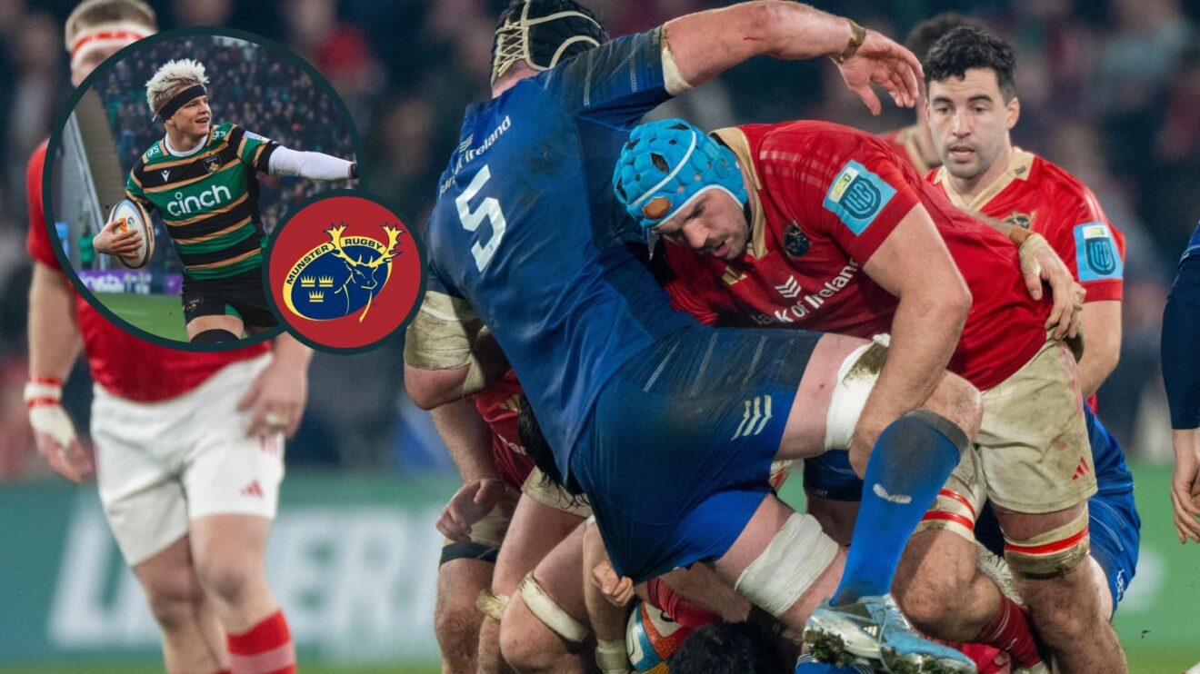two layer image of Tadhg Beirne and Henry Pollock